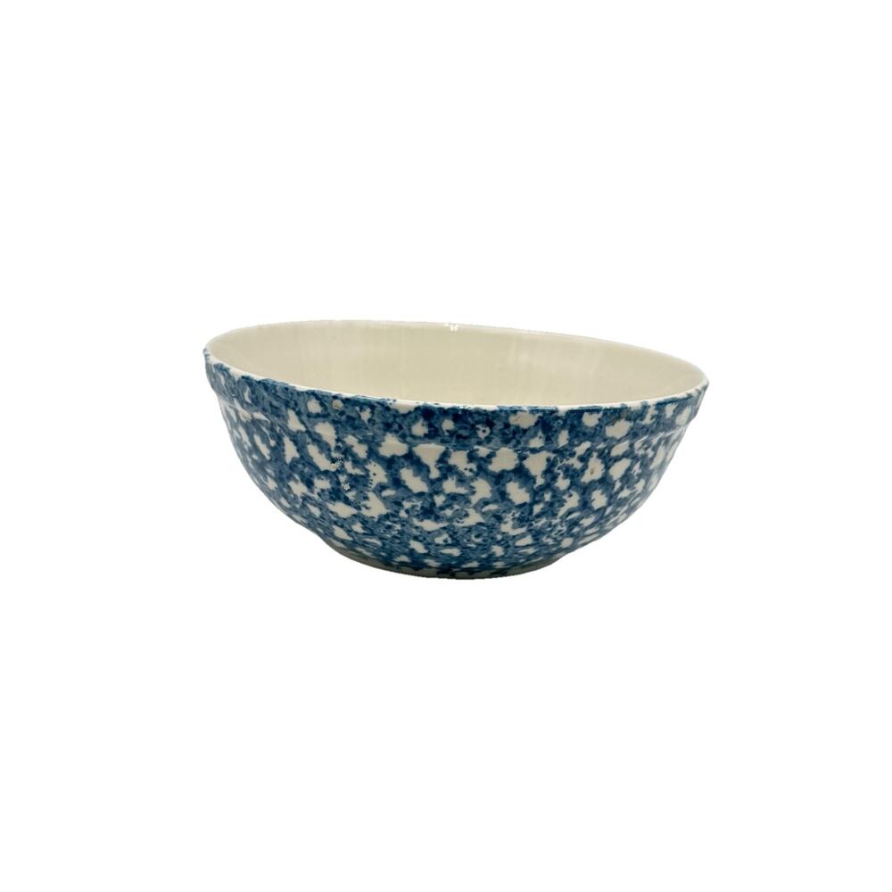 Gibson Blue Spongeware Soup Bowl - About 7"D EUC - Picture 2 of 7